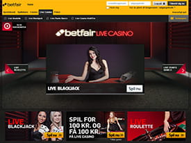 Eksklusiv live casino sektion