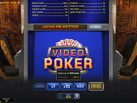 Eksempel på video poker på Betsson