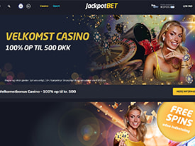 Du kan også finde sportsbetting hos JackpotBet.