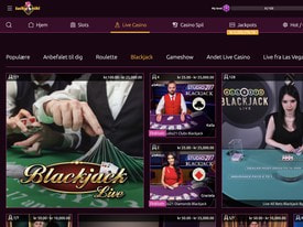 Oversigt over live blackjackspil hos LuckyNiki, herunder Blackjack Live, Studio 27 Blackjack og Live All Bets Blackjack med rigtige dealers