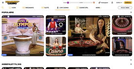 Roulettespil hos Megaways Casino med Gates of Olympus Roulette og Live Roulette by PlayTech