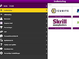 Gå ind på kassen på din casino konto for at indbetale