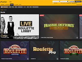Roulette-spil på Betfair casino